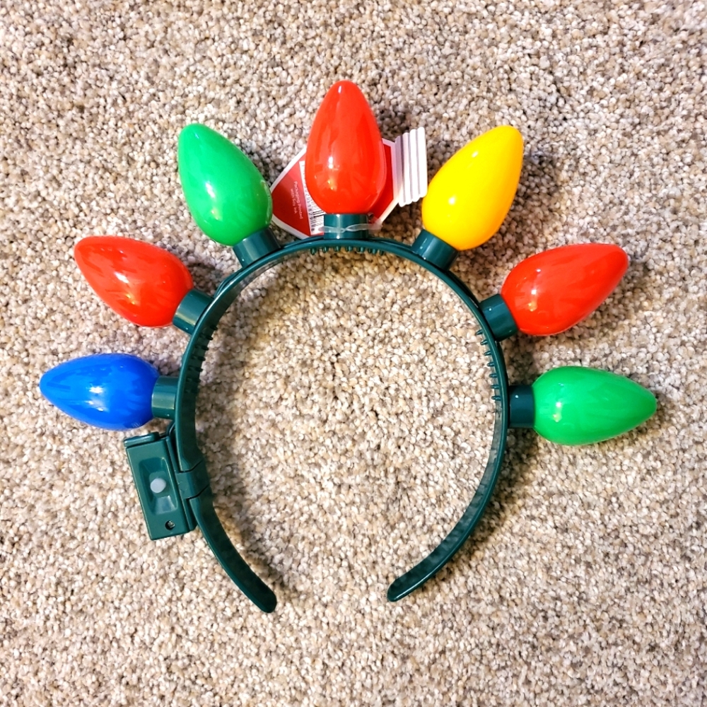 Be JOLLY NWT Jumbo‎ Multicolor Light-up Christmas Headband